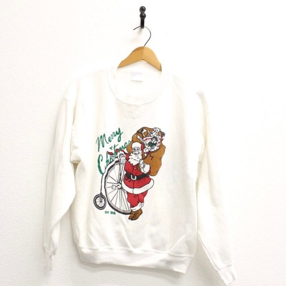 Vintage Santa Claus Christmas Sweatshirt Large